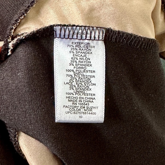 CHIC CATHERINE MALANDRINO DESIGN NATION BLACK KNIT LACE DRESS SKATER SKIRT 10 EC - Picture 6 of 8